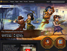 Tablet Screenshot of deepworldgame.com